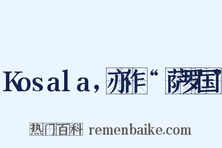 Kosala，亦作“憍萨罗国”是什么意思的图片